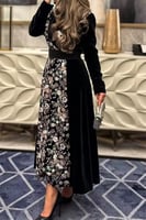 فستان مخمل بتطريز