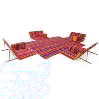 طقم جلسة متكامل, 9 قطع, طول 3×2 متر, مبطن أسفنج, أ...