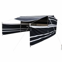 خيمة رواق المكشات المطورة, مقاس 3×3, أسود مخطط, مع...