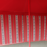 خيمة الوسام, 3 طبقات, مقاس 5×8 ياردة, أسود مع خطوط...