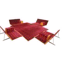 طقم جلسة متكامل, 9 قطع, طول 3×2 متر, مبطن أسفنج, أ...