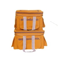 طقم عزبة الرحلات, وسط + كبير, قماش تنزاني, رملي