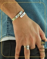 طقم اسوارة مع خاتم رجالي بالأسم مع تاريخ ميلادك او...