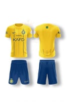 طقم نادي النصر الأساسي الجديد 2024 للكبار والصغار