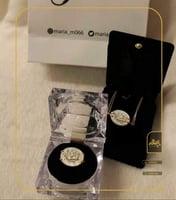 خاتم ملكي بالاسم من احجار الصدف الطبيعي