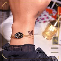 اسوارة ملكي فضه بالاسم -من احجار الماربل اسود |متج...