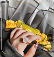 خواتم نسائي فضة بالاسم طلة متميزة -احجار سداسي الن...