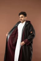 فروات شتوي رجالي جوخ لون أسود وعنابي دبل فيس جهتين...