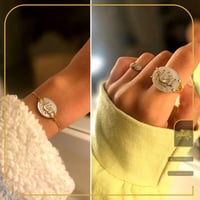 خاتم ملكي بالاسم من احجار الصدف الطبيعي