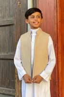 صديري أطفال بالوان بيج - بني -متجر النجم