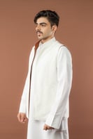 سديري رجالي جوخ لون ابيض مع بني متجر النجم