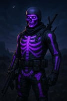 حساب سكلتون بنفسجي عشوائيّ