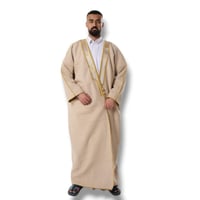 فروة رجالي بشت وبر لون بيج غامق