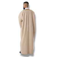 فروة رجالي بشت وبر لون بيج غامق