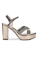 حذاء كلاسيكي سهرة مفتوح يشكل X مرصع بأحجار لامعة و...