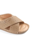 حذاء صيفي طبي أنيق فلات بدون لمعة مفرغ بمقدمة جلدي...