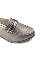 حذاء كعب متوسط طبي انيق ومريح بلمعة مفتوح من الخلف...