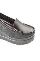 حذاء كعب عالي طبي سابو مغلق من الخلف بلمعة خفيفة ب...