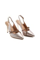 حذاء كلاسيكي سهرة أنيق بمقدمة مدببة مزينة بأحجار ل...