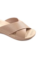 حذاء طبي مفتوح بشرائط متقاطعة مفرغة بشكل X