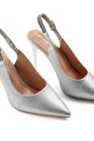 حذاء كلاسيكي سهرة أنيق بمقدمة مدببة و كعب عالِ و إ...