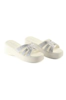 حذاء صيفي طبي أنيق مزين بستراس بشرائط متقاطعة