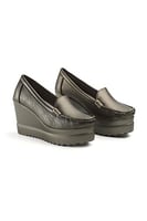 حذاء كعب عالي طبي سابو مغلق من الخلف بلمعة خفيفة ب...