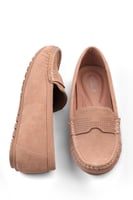 حذاء فلات طبي كاجوال مغلق مزينة بحزام مفرغ بأعلى ا...