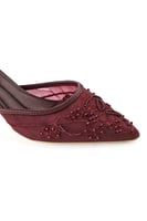 حذاء كلاسيكي سهرة أنيق بمقدمة مدببة مصنوعة من شبكة...