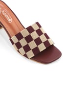 حذاء صيفي طبي أنيق سليبر كعب عالِ بمقدمة قماشية مز...