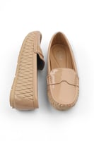 حذاء فلات طبي كاجوال مغلق بلمعة مزينة بحزام بأعلى...