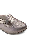 حذاء كعب متوسط طبي انيق ومريح بلمعة مفتوح من الخلف...