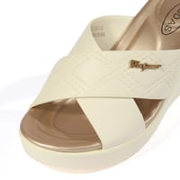 حذاء صيفي طبي أنيق كعب عالِ بمقدمة عريضة متقاطعة ب...