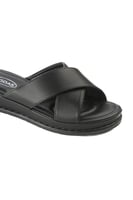 حذاء صيفي طبي أنيق فلات بشرائط بشكل X بدون لمعة