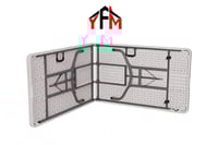 طاولة فايبر ابيض قابلة للطي 180*71