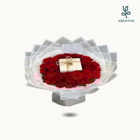 باقة ورد جوري احمر مع باتشي