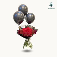 باقة جوري مع بالون