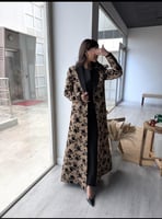 with Black Floral Print Rose Beige 🌸