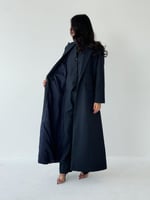 بليزر عباه مبطنة كحلي مقلم