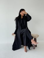 طقم 3 قطع بليزر عباية لون اسود مبطنة مع بدلة رسمية...