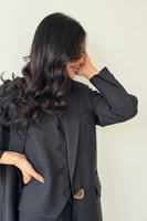 بدلة رسمية ( سديري مع بنطلون ) فقط اسود سادة