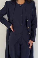 بدلة رسمية فقط ( فيست طويل بياقة مستديرة + بنطلون...