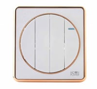 مفتاح رباعي عصر ابيض ذهبي