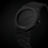 ساعة ارقام عربية سير كاربون بلون الاسود K033