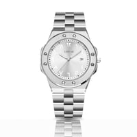 ساعة الفخامة الرجالية ستيل مينا فضي LOD 2083