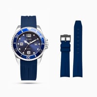 ساعة رجالية فاخرة لون ازرق 8090