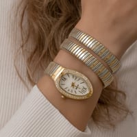 ساعة يد نسائية فاخرة كابيلو – تصميم ثعبان مزدوج –...