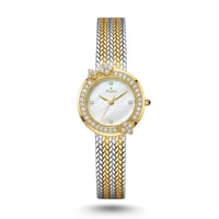 ساعة نسائية فاخرة ستيل ذهبي وفضي AK5870