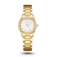 ساعة نسائيه ستيل ذهبي مينا ابيض VL553-17