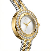 ساعة نسائية فاخرة ستيل لونين مينا ابيض AK5910L